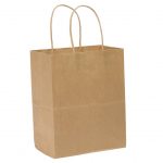 Disposable Brown Paper Bag With Handle