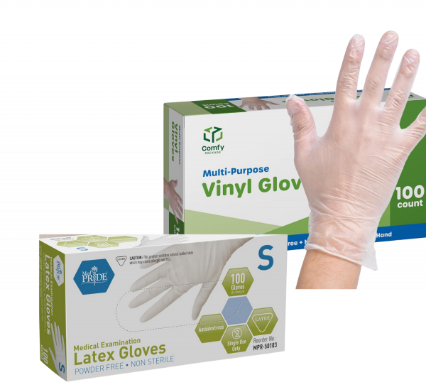Latex and Vinyl Gloves